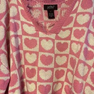 Long sleeve hearts sweater